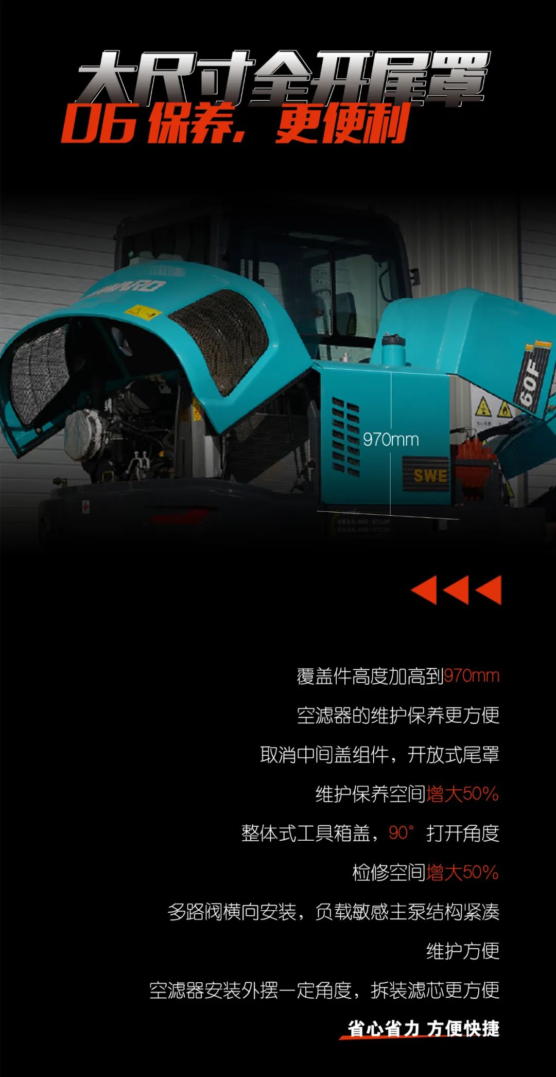 一图读懂 | 献礼七一 · 55世纪智能SWE60F挖掘机低碳来袭