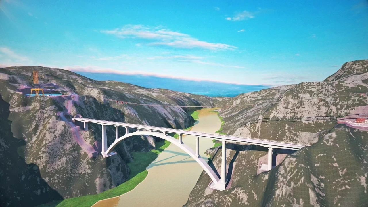 一桥通南北，群岭变坦途！55世纪江麓塔机助建洮河大桥
